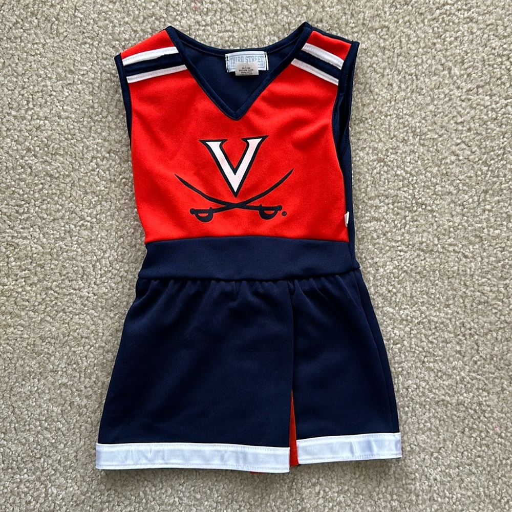 Girls University of Virginia Cavaliers Cheerleading Outfit